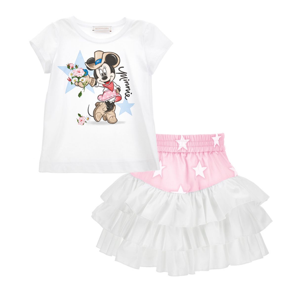 Picture of Monnalisa Pink Minnie Top & Skirt Set