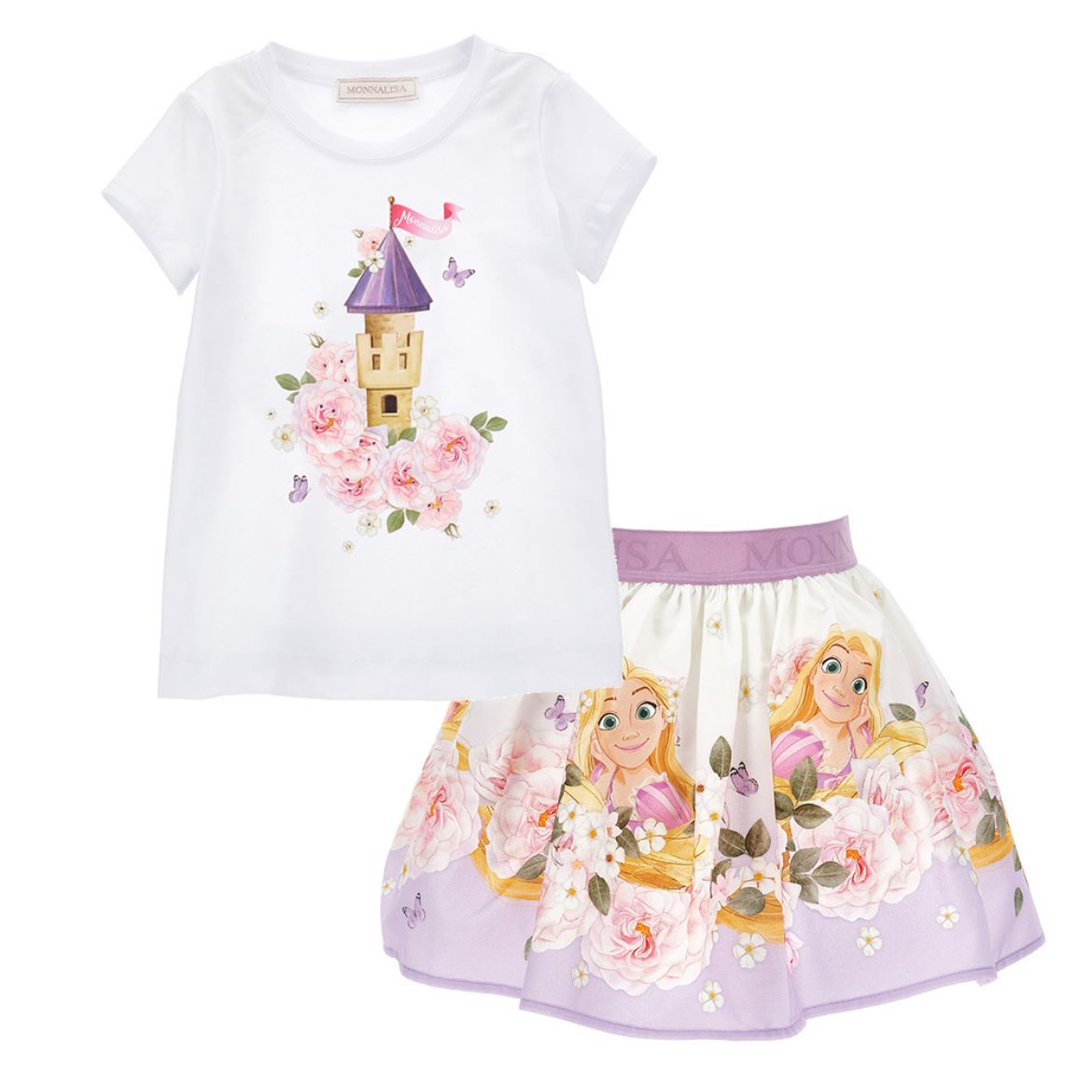 Picture of Monnalisa Rapunzel T-Shirt & Skirt Set