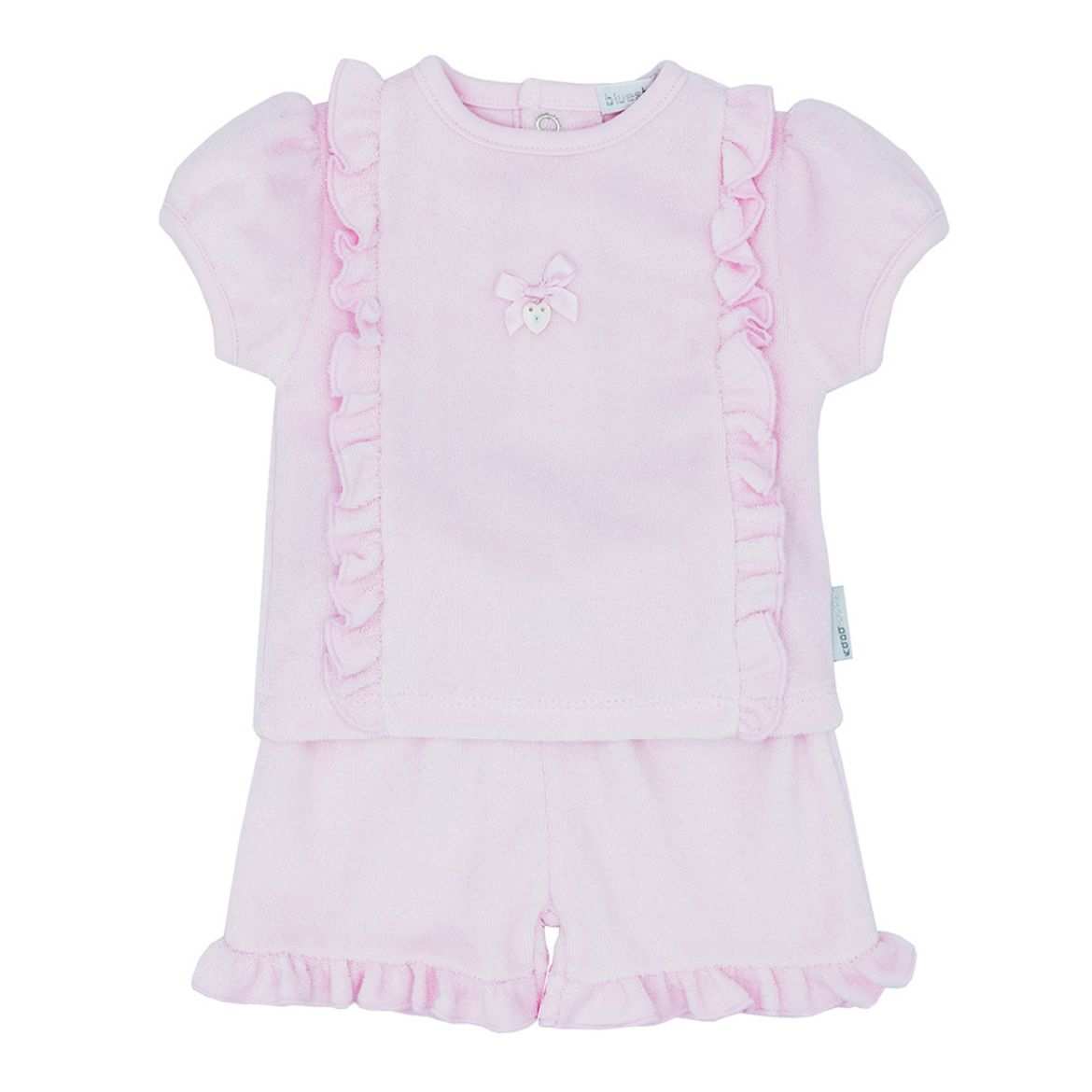 Picture of Blues Baby Girls Pink Towelling Short Set