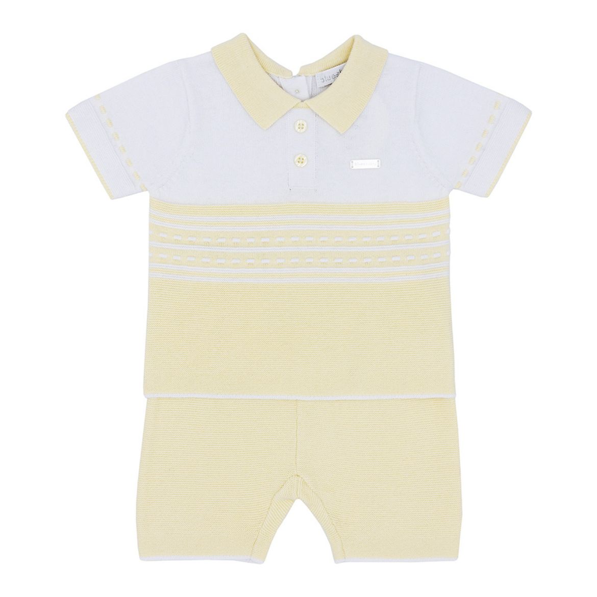 Picture of Blues Baby Boys Knitted Lemon Polo & Short Set