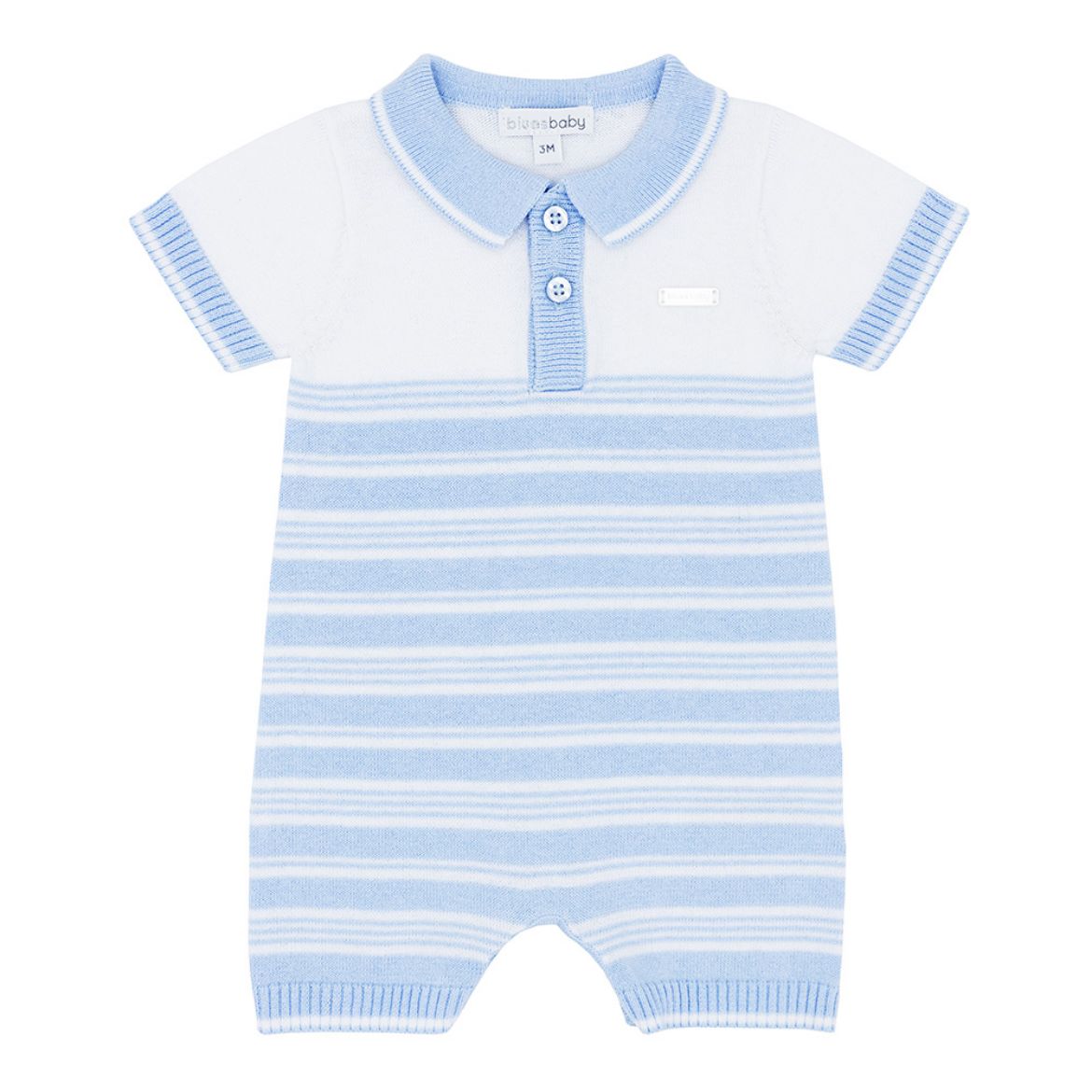 Picture of Blues Baby Boys Blue Knitted Romper