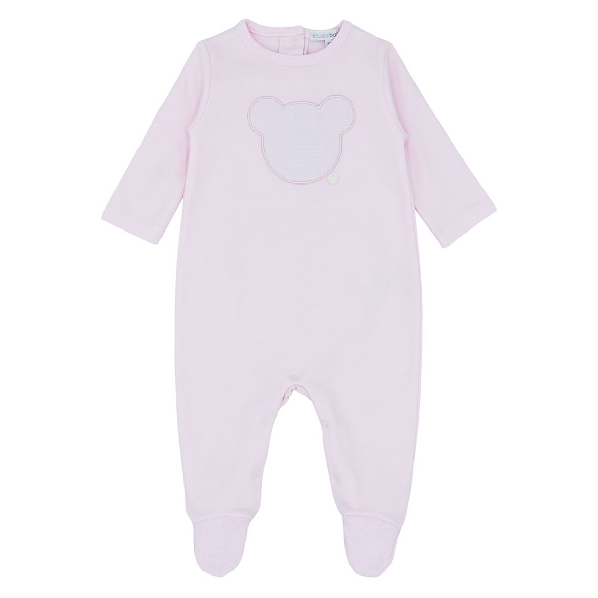 Picture of Blues Baby Girls Pink Bear Sleepsuit