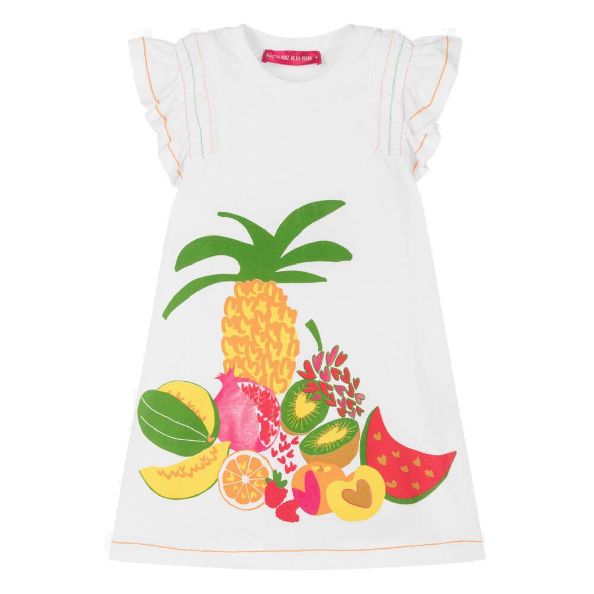 Picture of Agatha Ruiz De La Prada White Fruit Dress