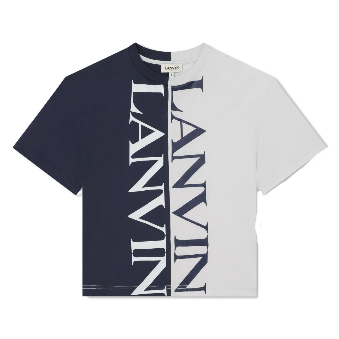 Picture of Lanvin Boys Navy & White T-shirt