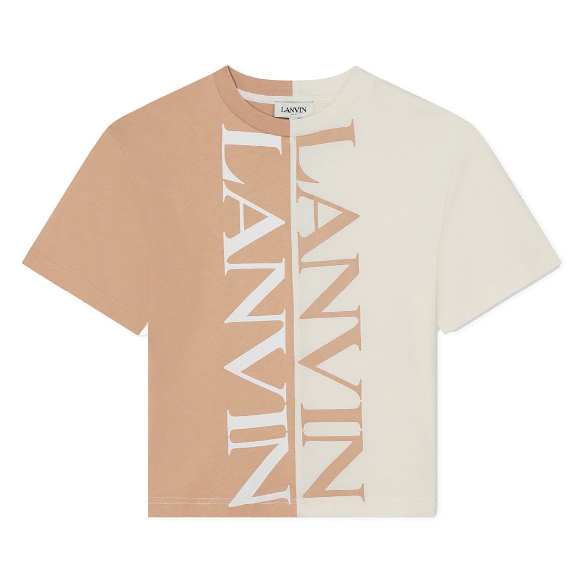 Picture of Lanvin Boys Beige & White T-shirt