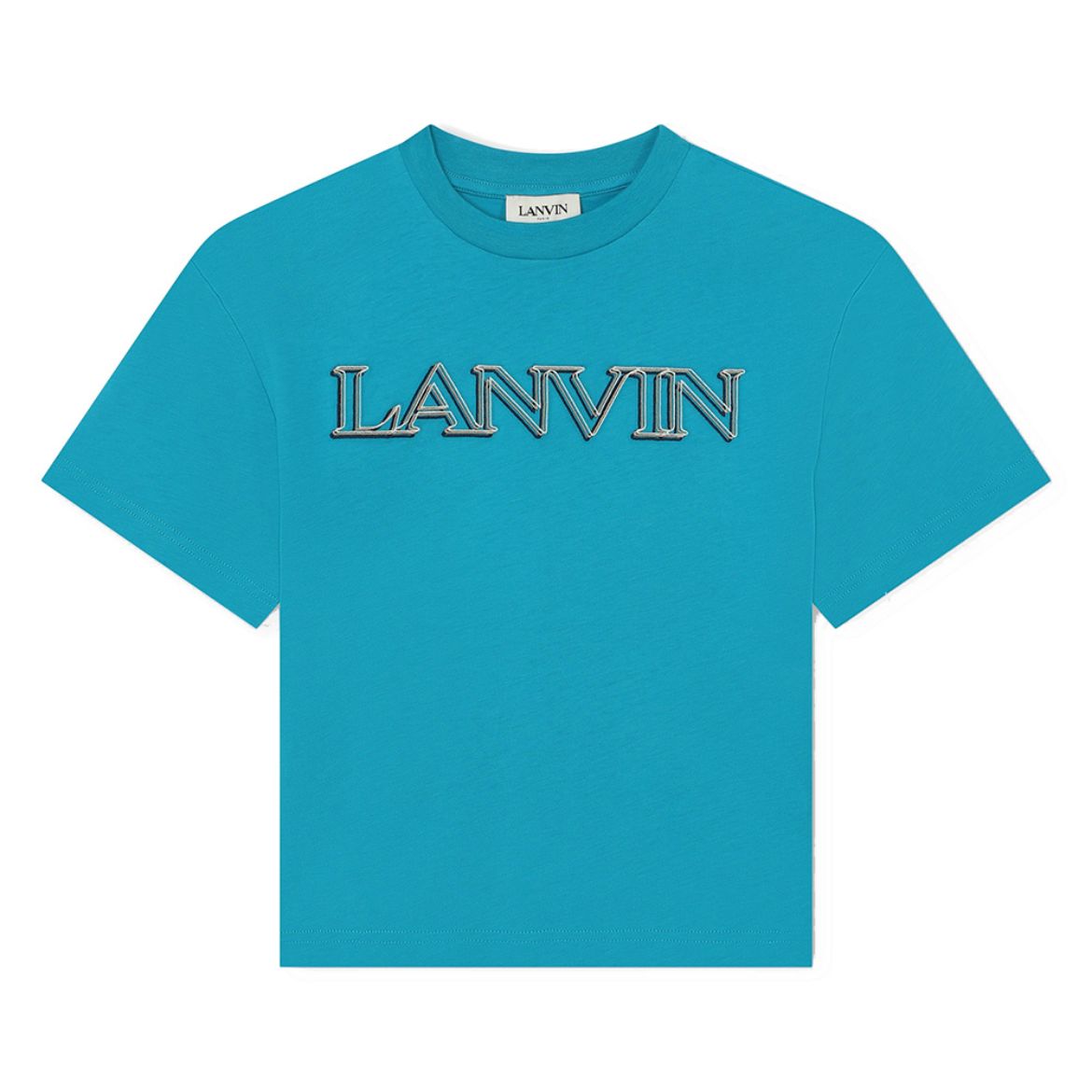 Picture of Lanvin Boys Turquoise Logo T-shirt