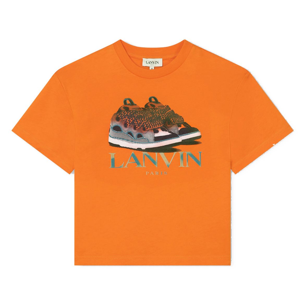 Picture of Lanvin Boys Orange 'Trainers' T-shirt
