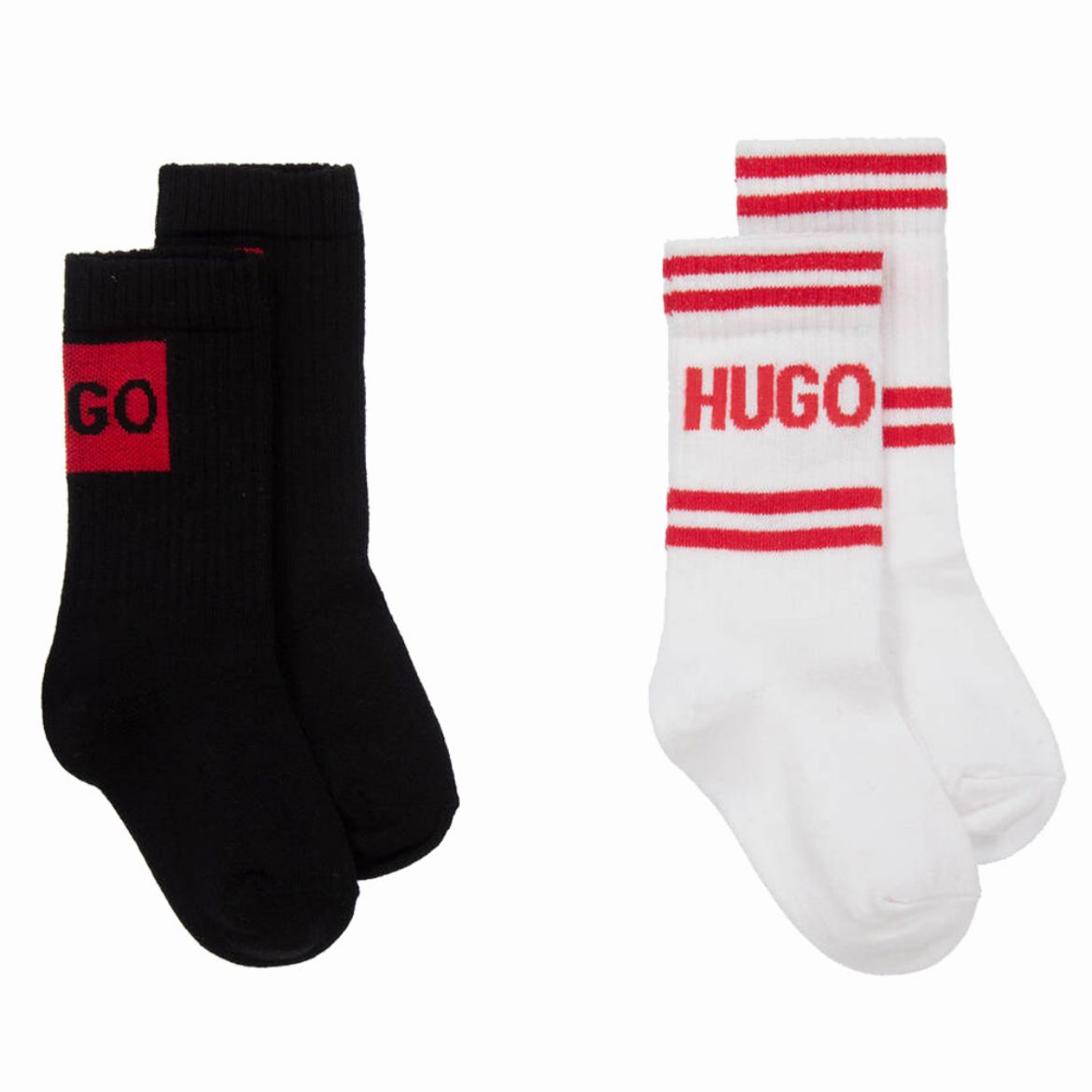 Picture of Hugo Boys Black & White 2 Pairs Of Socks