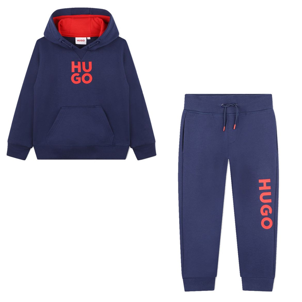 Picture of Hugo Boys Navy Hooded Tracksuit