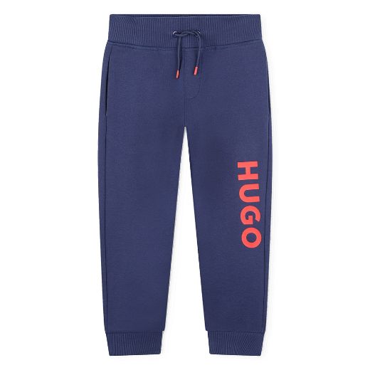 Picture of Hugo Boys Navy Hooded Tracksuit