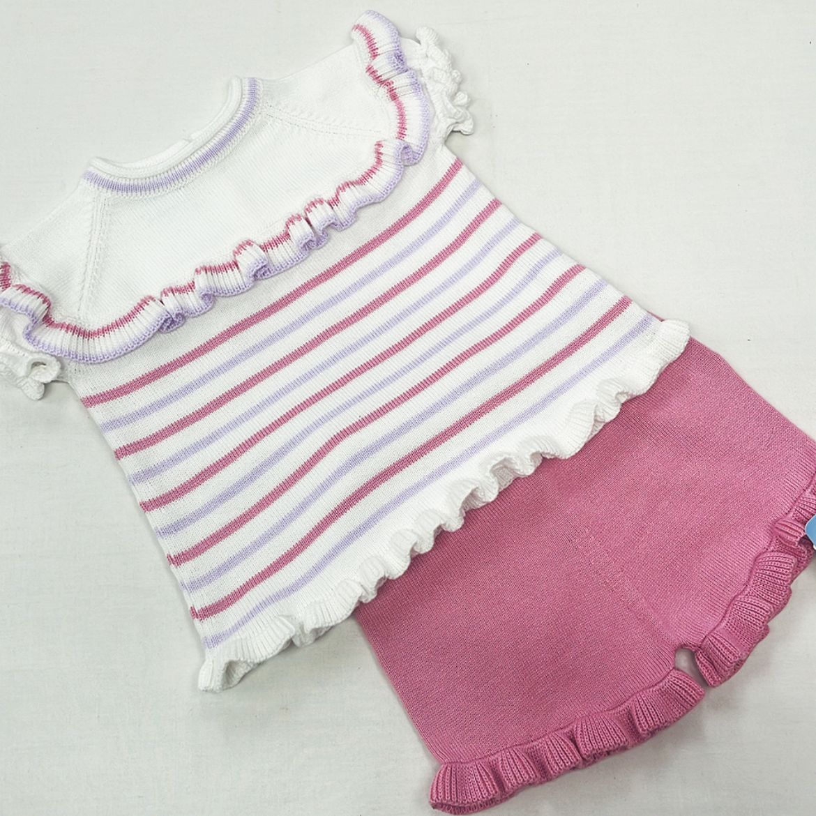 Picture of Granlei Girls Lilac Stripe Knitted Set