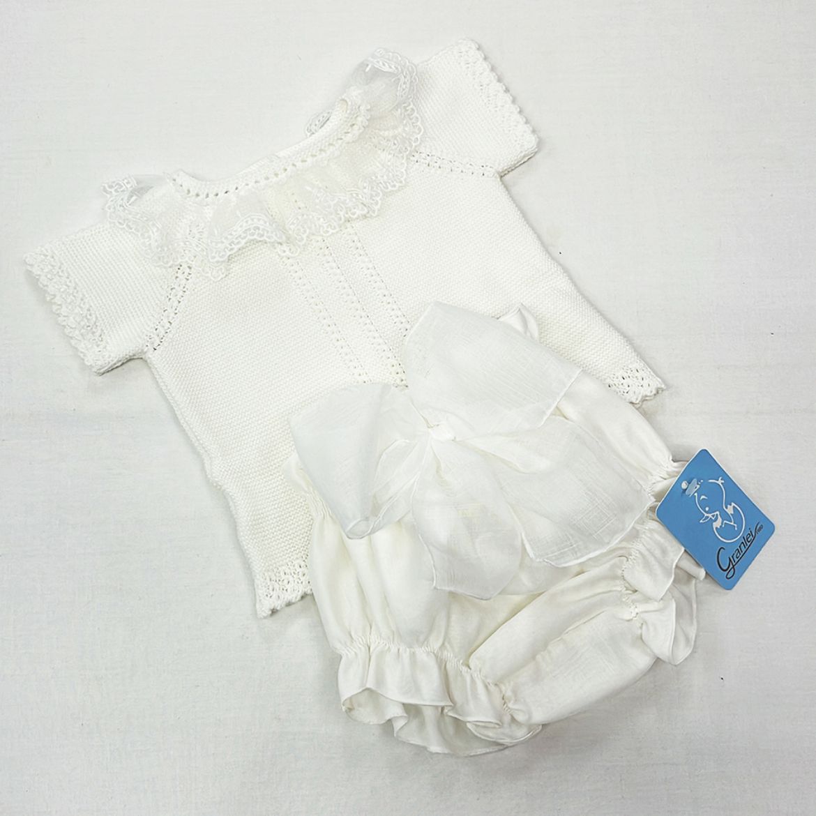 Picture of Granlei Girls Cream Knitted Set