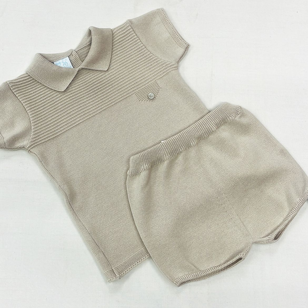 Picture of Granlei Boys Beige Knitted Short Set