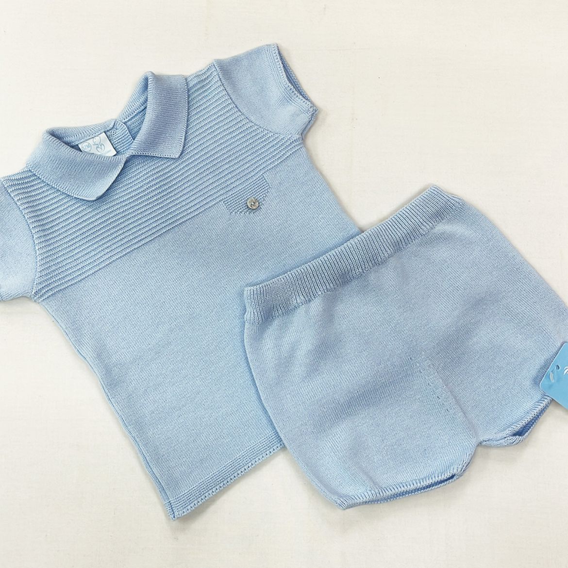 Picture of Granlei Boys Blue Knitted Short Set