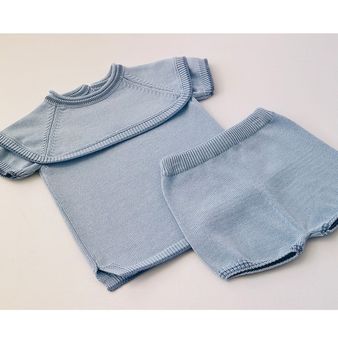 Picture of Granlei Boys Blue Round Neck Knitted Set