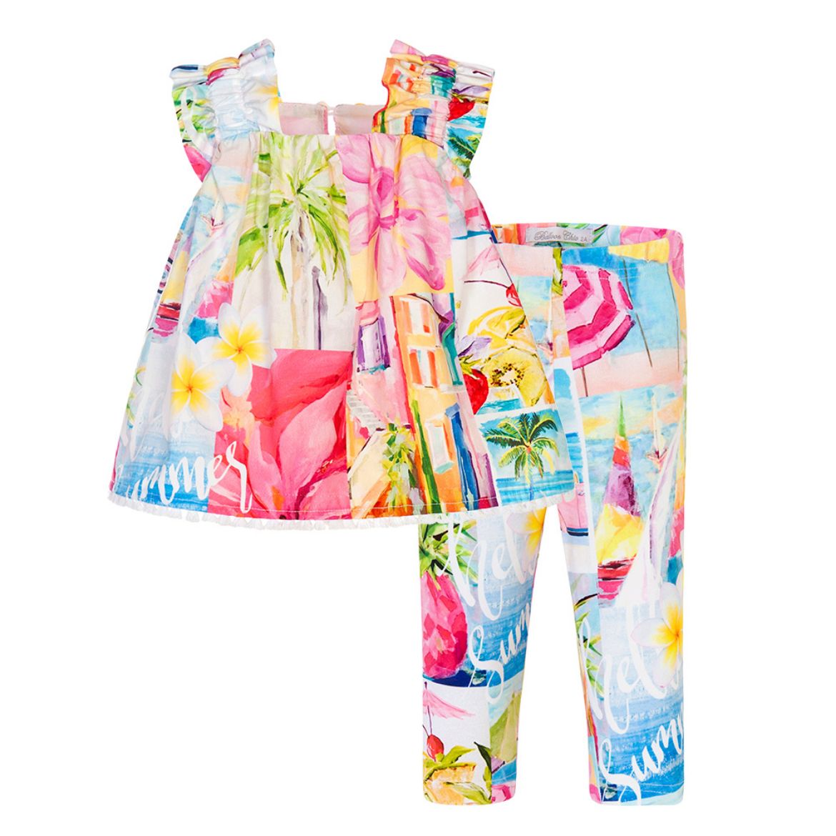 Picture of Balloon Chic Tropical Printed Top & Leggings Set