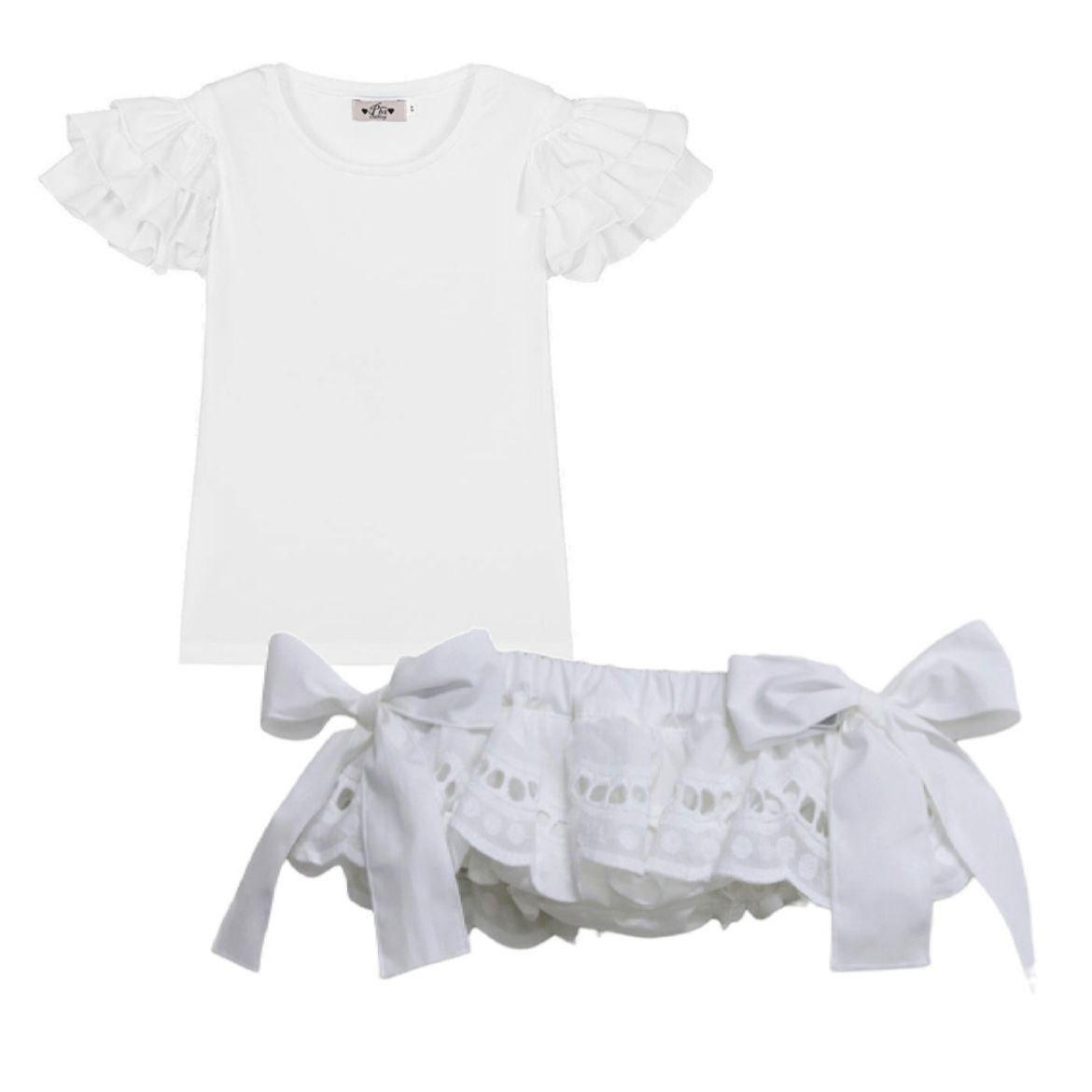 Picture of Phi White Top & Knicker Set