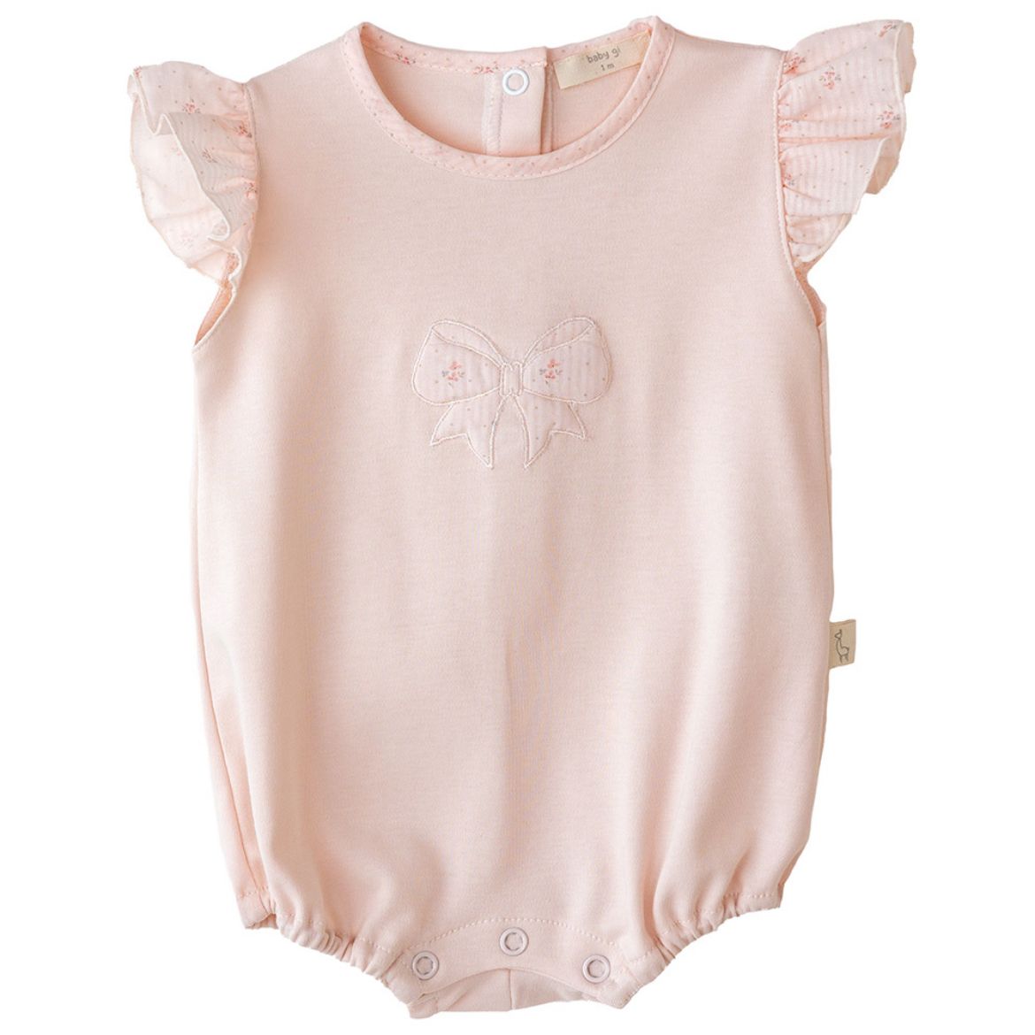Picture of Baby Gi Flora Print Peach Pink Short Romper