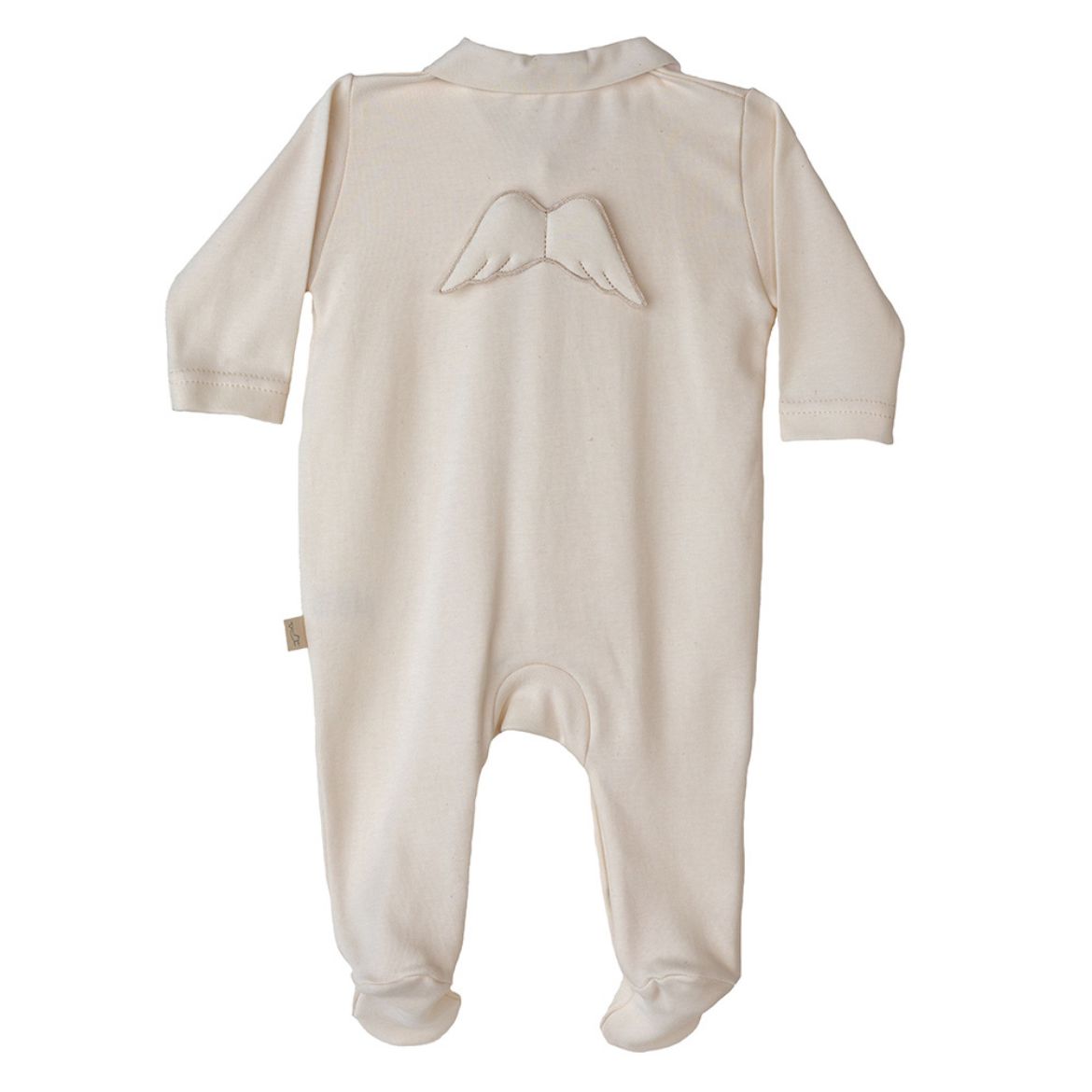 Picture of Baby Gi Angel Wing Beige Cotton Babygrow