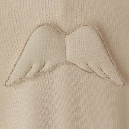Picture of Baby Gi Angel Wing Beige Cotton Babygrow