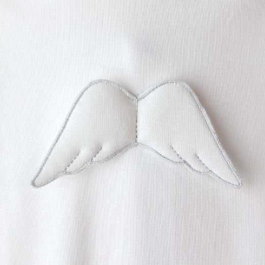 Picture of Baby Gi Angel Wing White Cotton Babygrow