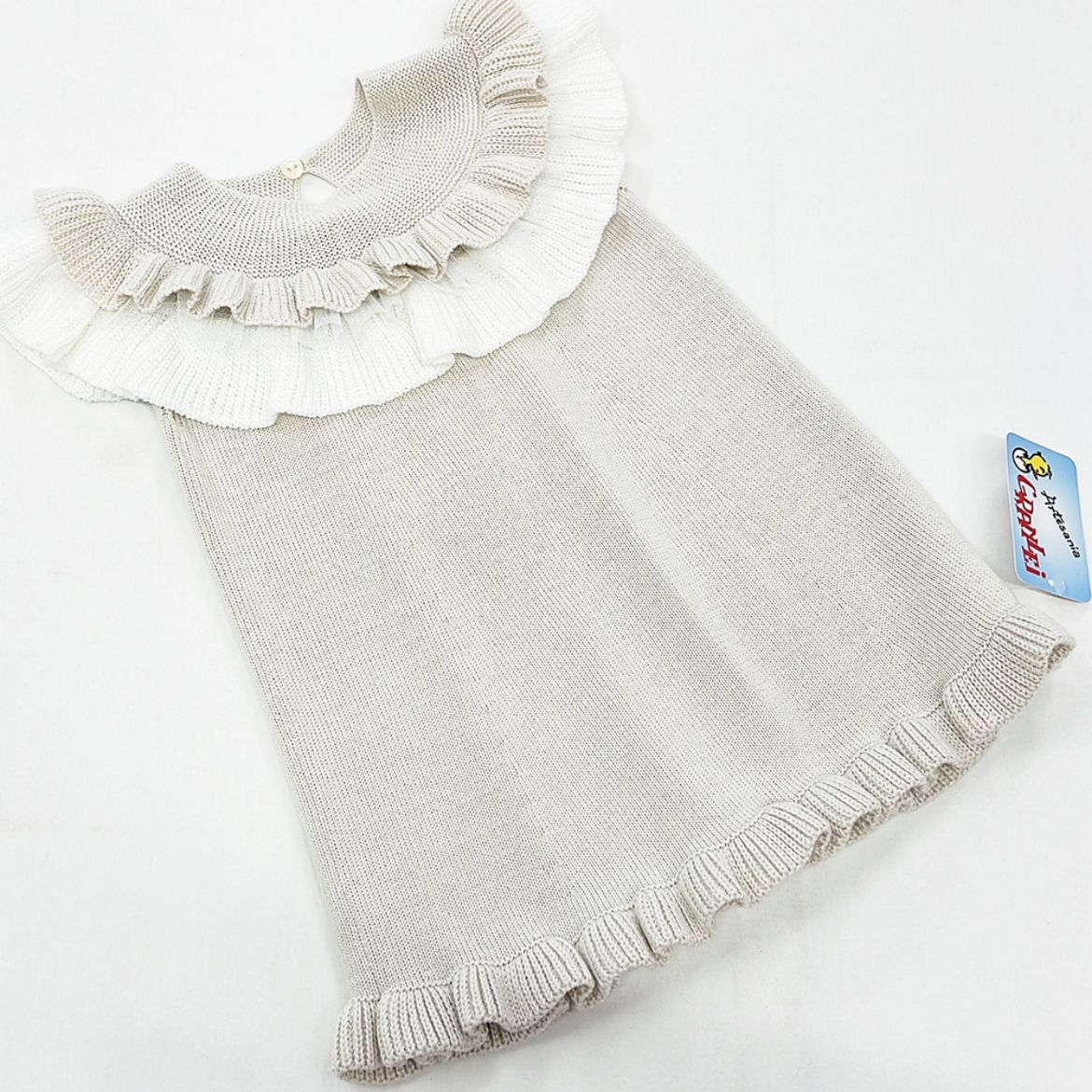 Picture of Granlei Girls Beige Knitted Dress