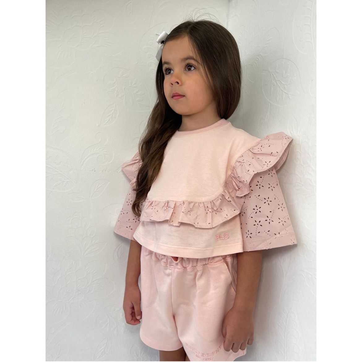 Picture of Philosophy Di Lorenzo Kids Pink Jersey Top & Shorts Set