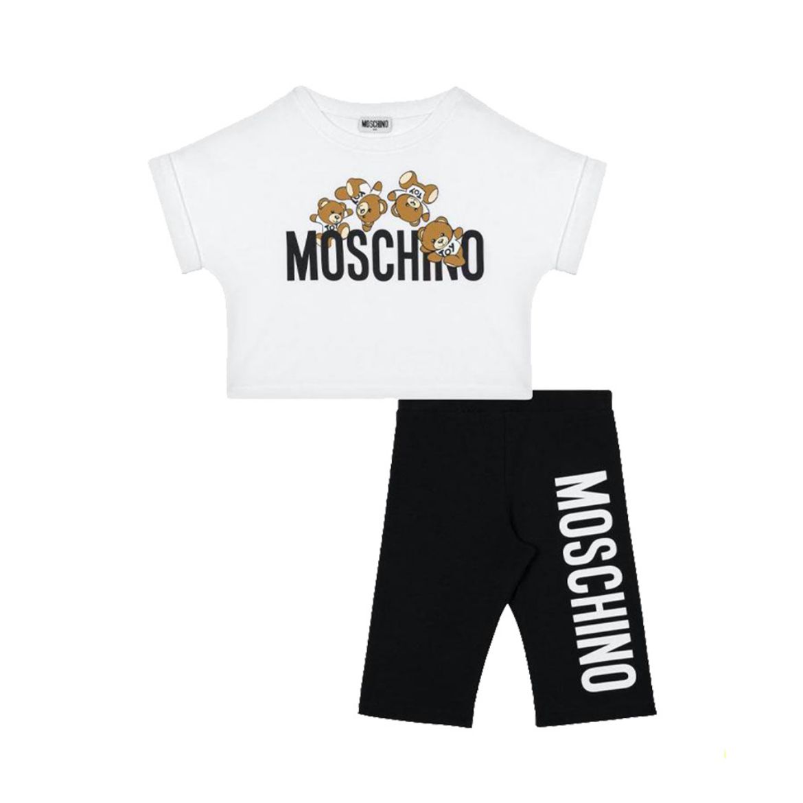 Picture of Moschino Girls Black & White Cycling Short Set