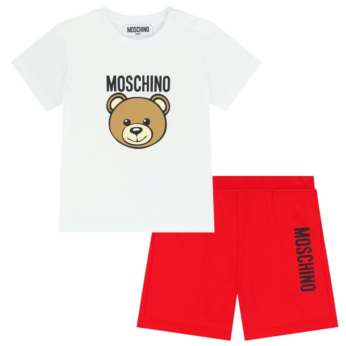 Picture of Moschino Baby Boys Red & White Short Set