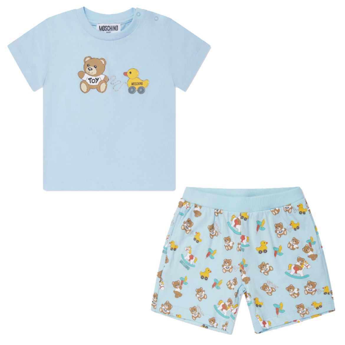 Picture of Moschino Baby Boys Pale Blue T-shirt & Short Set
