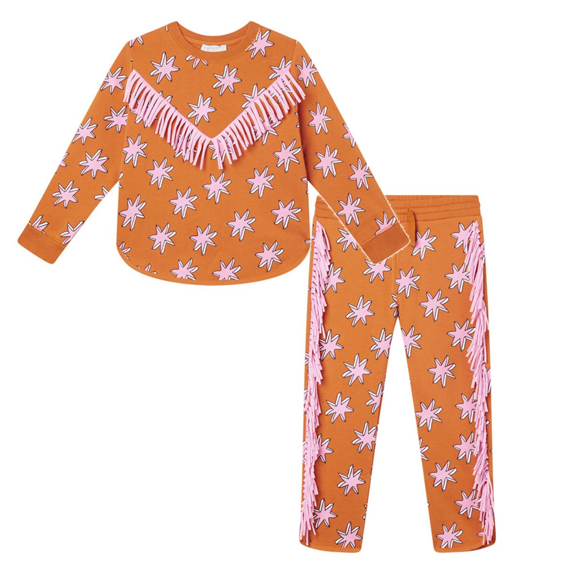 Picture of Stella Mc Cartney Orange & Pink Star Tracksuit