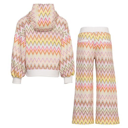 Picture of Missoni Girls Ivory Printed Jumper & Pant Set