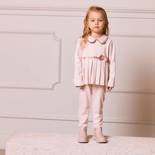 Picture of Patachou Girls Pink Pleated Tracksuit