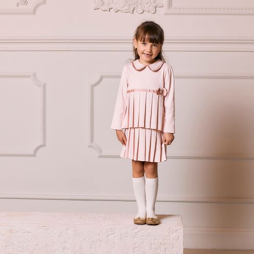 Picture of Patachou Girls Pink Pleated Dress