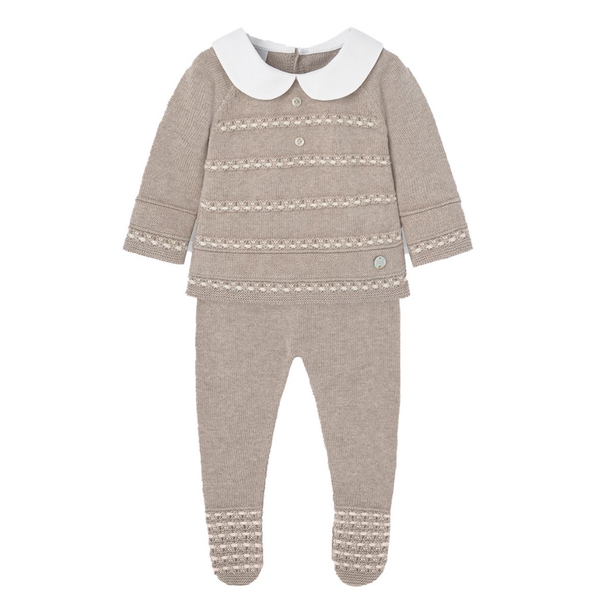 Picture of Paz Rodriguez Beige Knitted Set