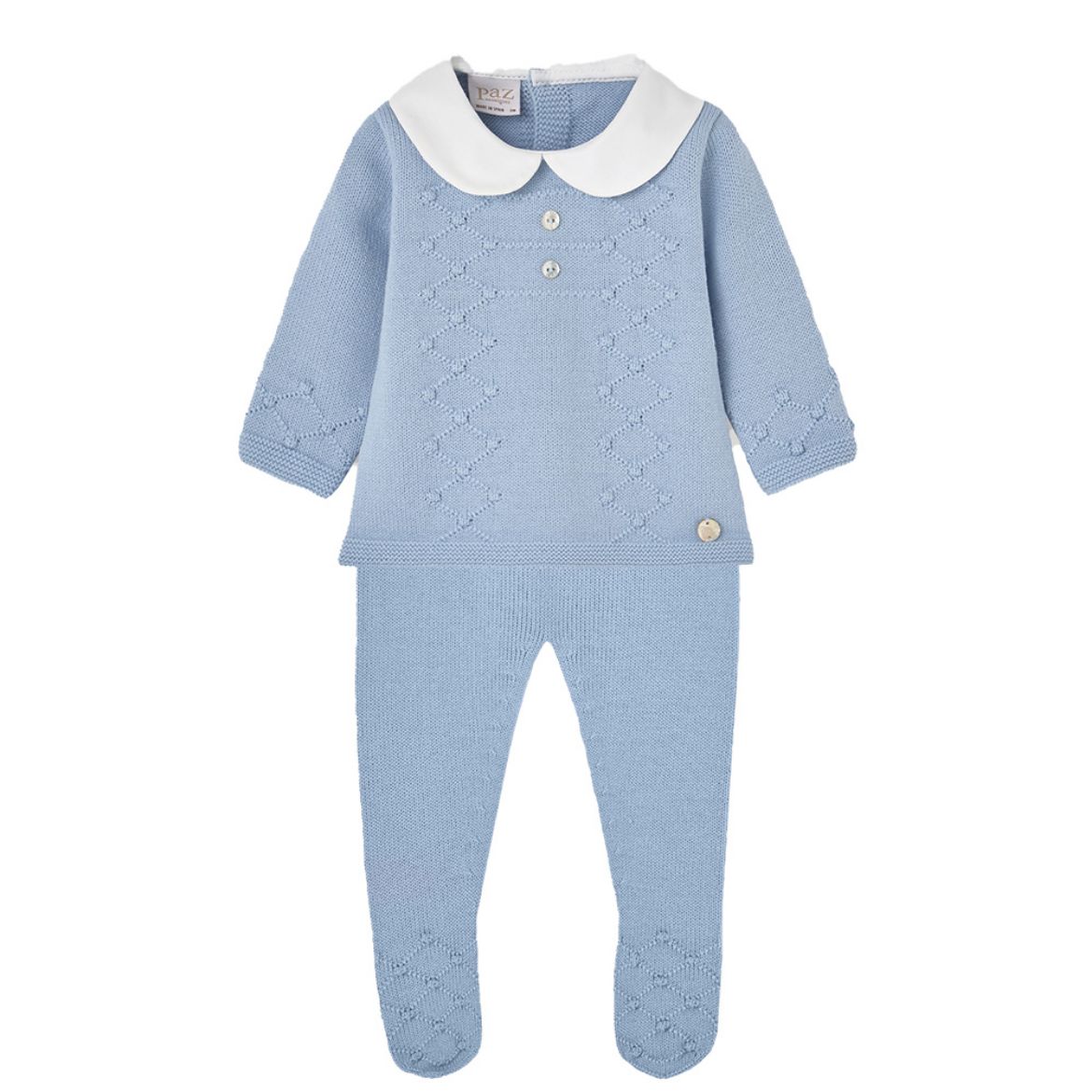 Picture of Paz Rodriguez Blue Knitted Set