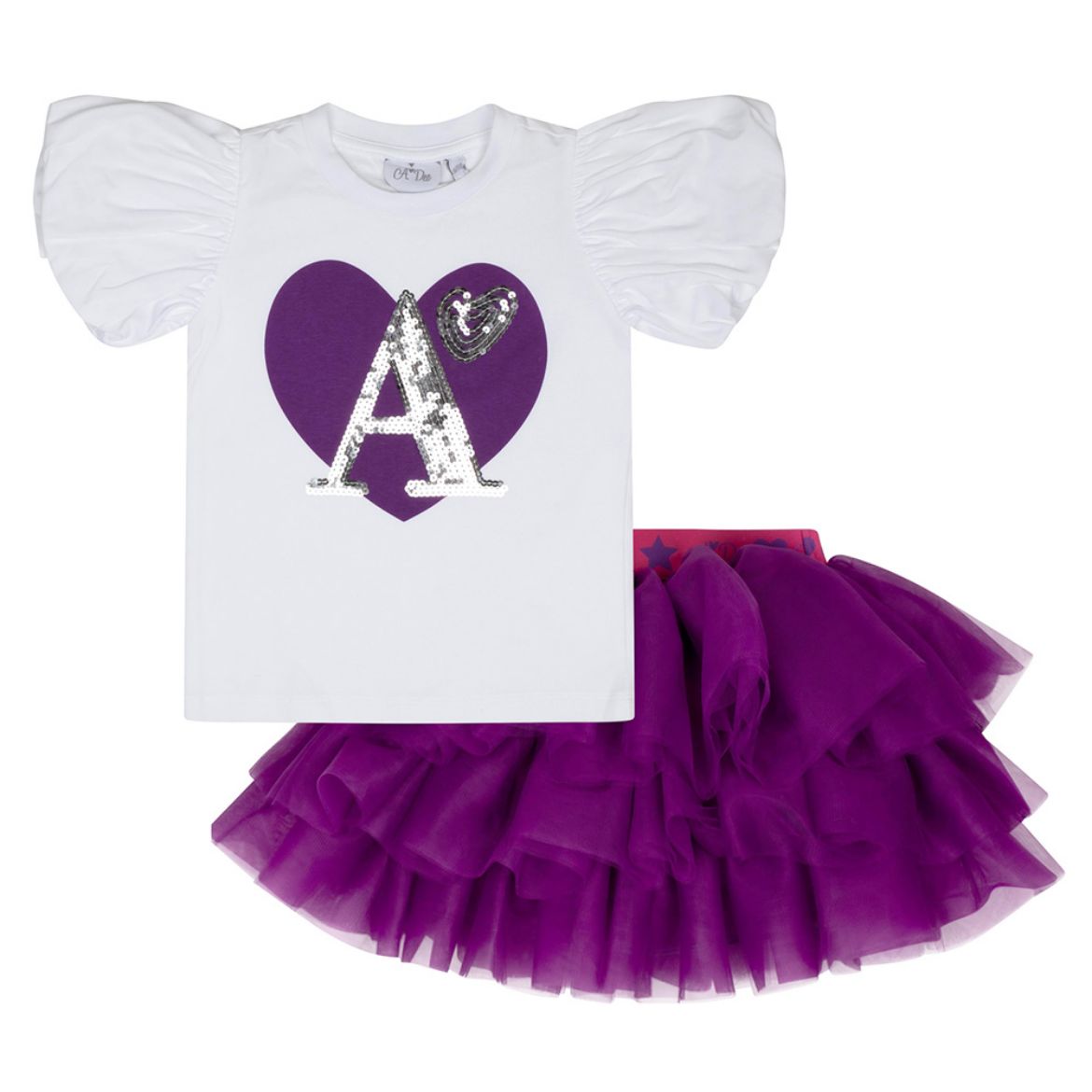 Picture of A Dee Girls Tabitha Purple Skirt Set