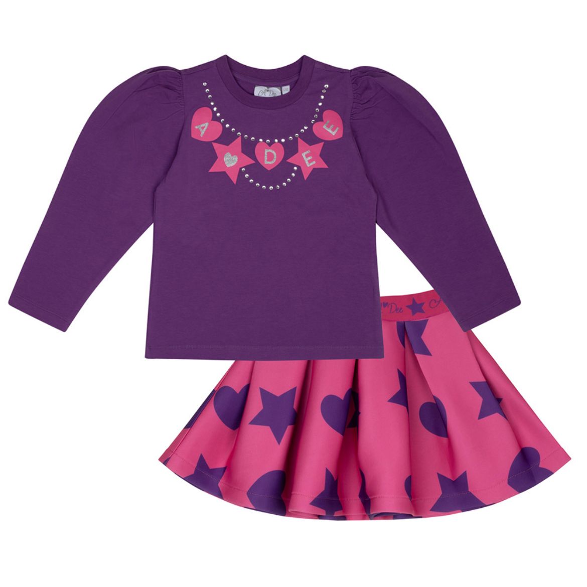 Picture of A Dee Girls Taylor Purple Skirt Set
