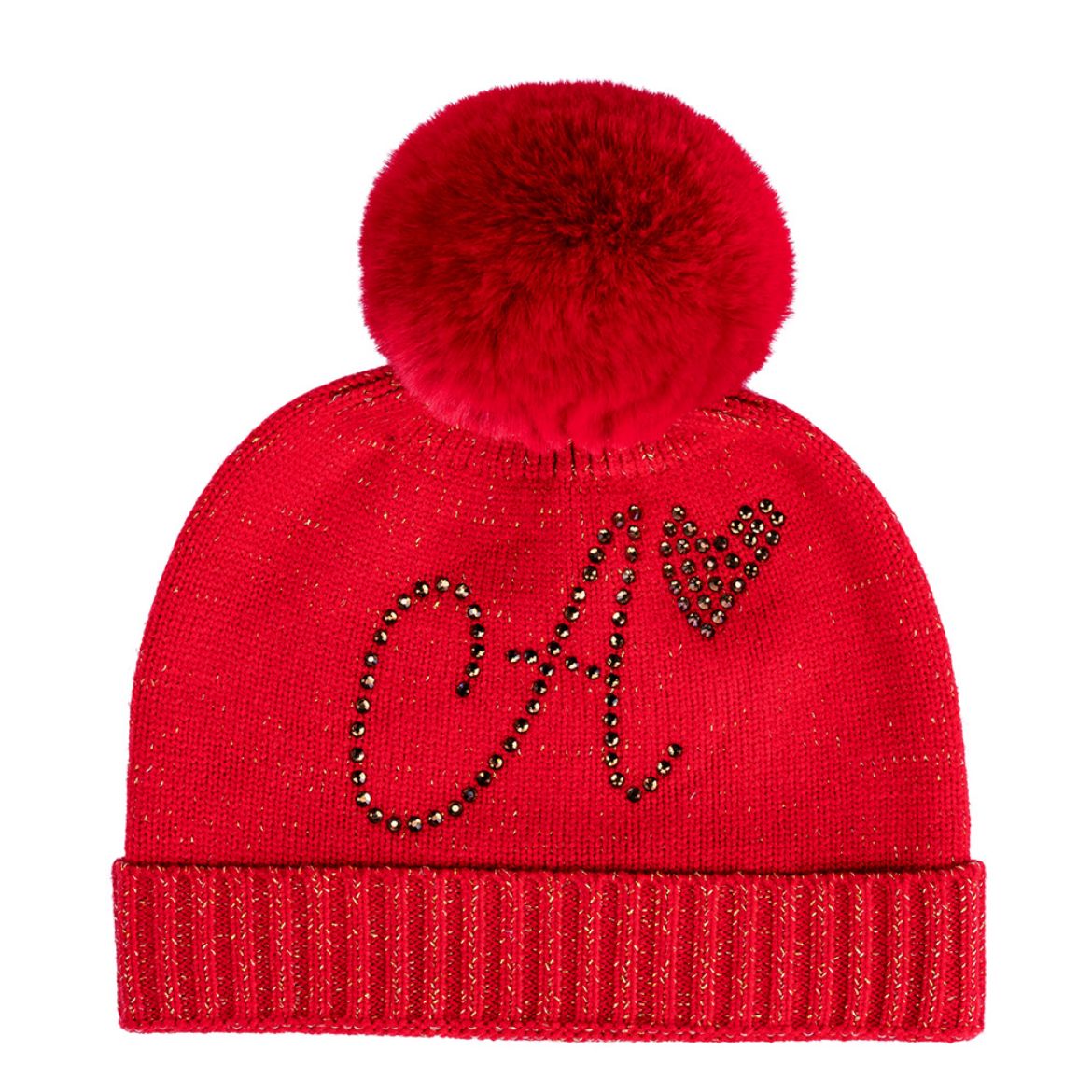 Ladies designer pom pom hat discount