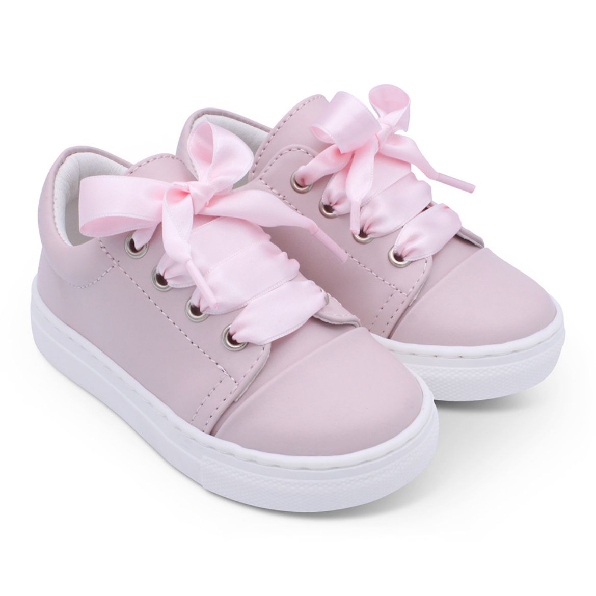 Picture of Borboleta Girls Santi Pink Leather Trainers