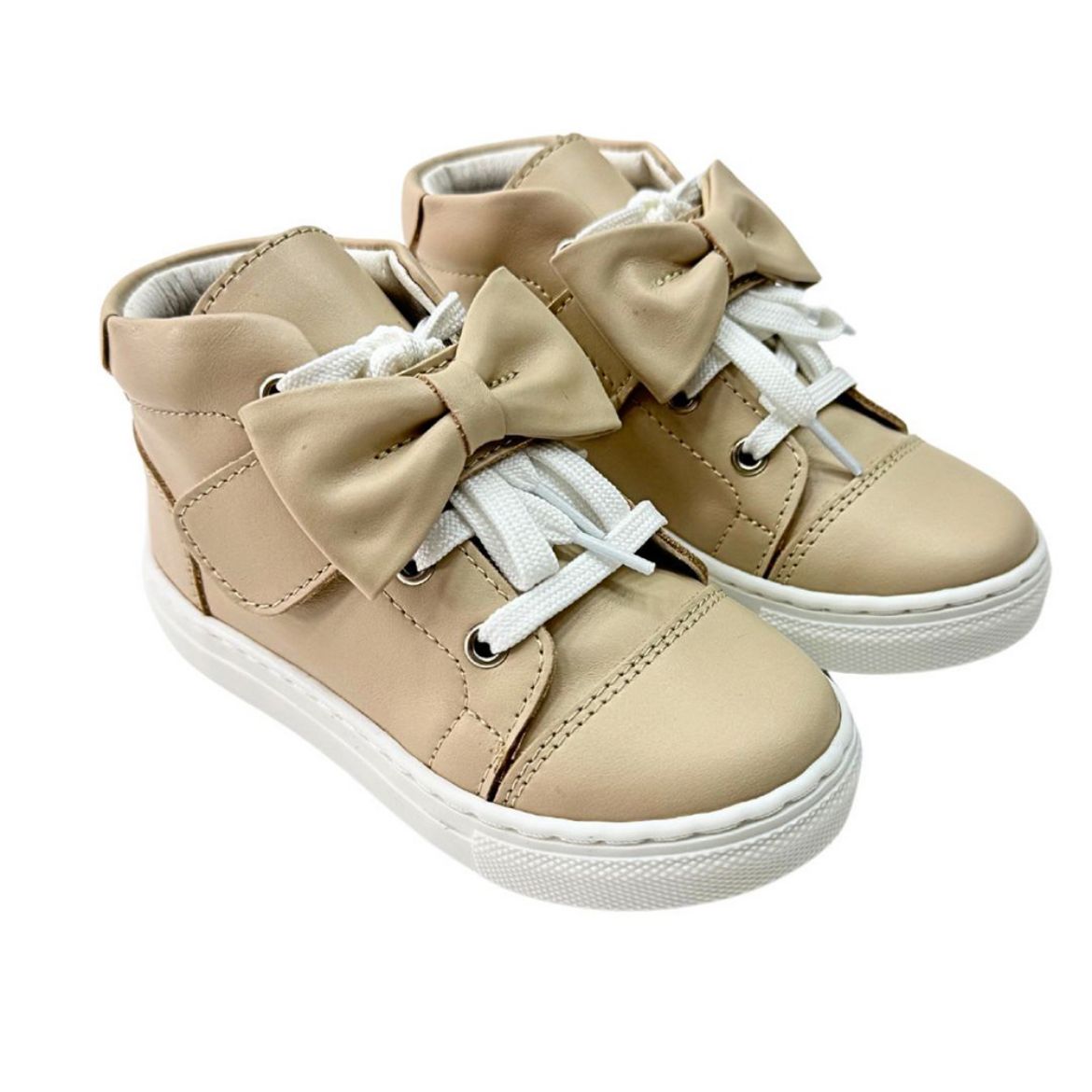 Leather girls trainers deals