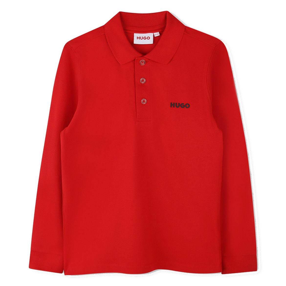 Picture of Hugo Boys Red Long Sleeve Polo