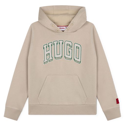 Picture of Hugo Boys Beige Hooded Tracksuit