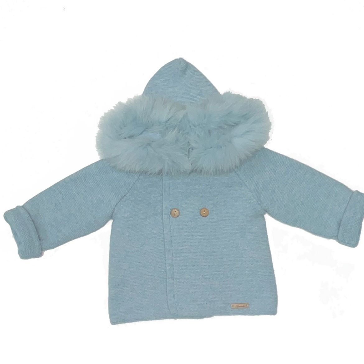 Picture of Martin Aranda Boys Blue Fur Hood Cardigan