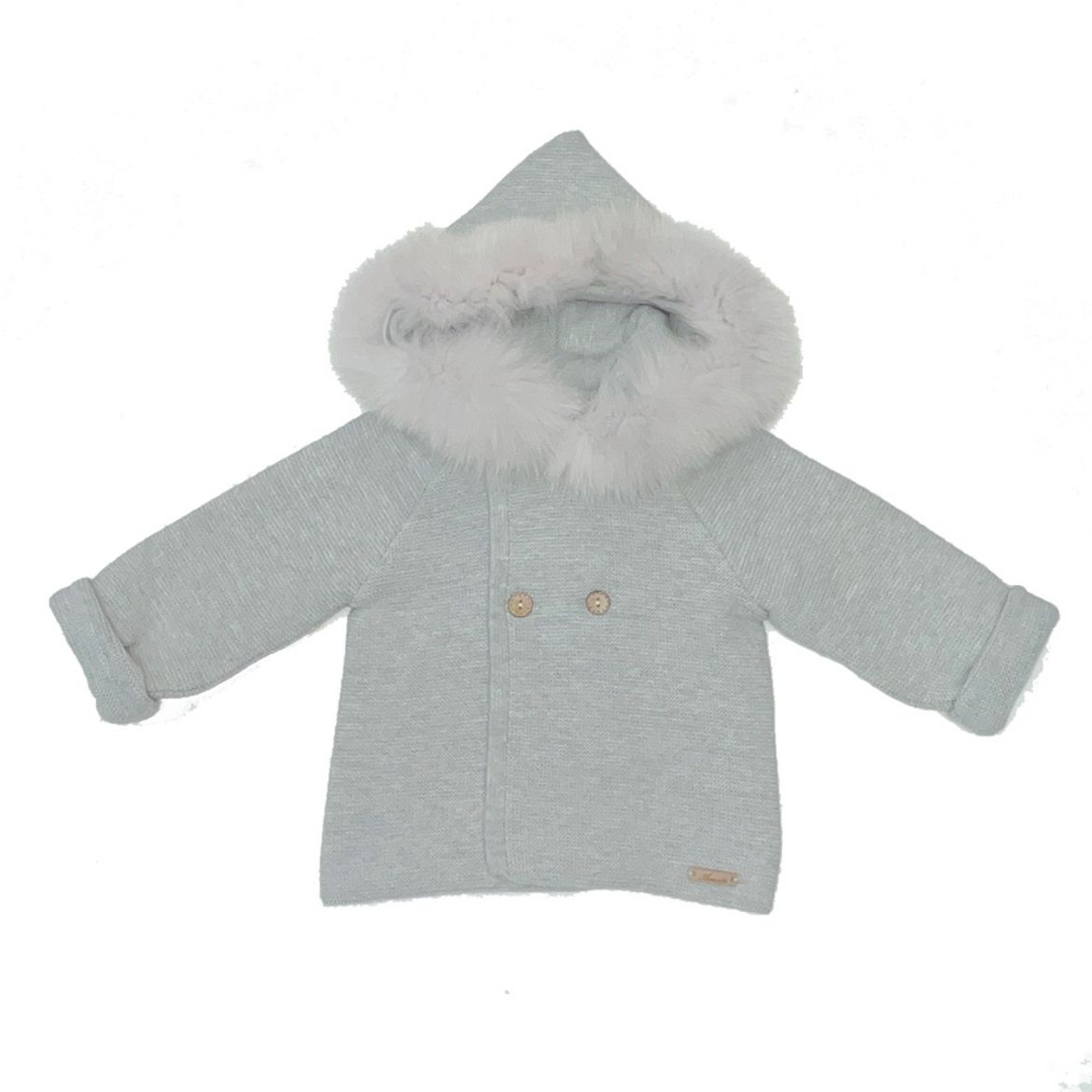 Picture of Martin Aranda Boys Grey Fur Hood Cardigan