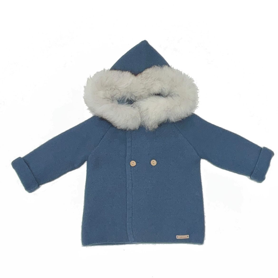 Picture of Martin Aranda Boys Dark Blue Fur Hood Cardigan