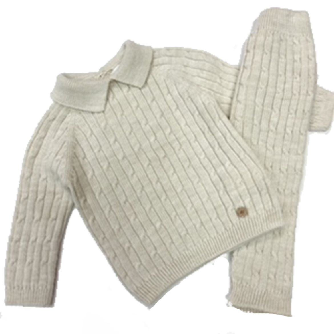 Picture of Martin Aranda Boys Beige Knitted Polo Set	