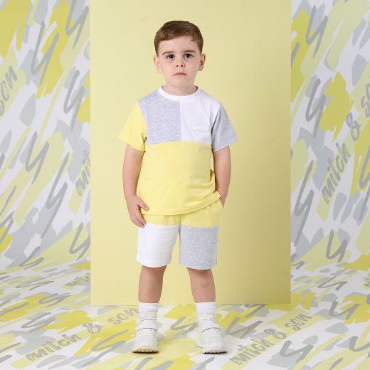 Picture of Mitch & Son Gray Yellow & Grey Short Set