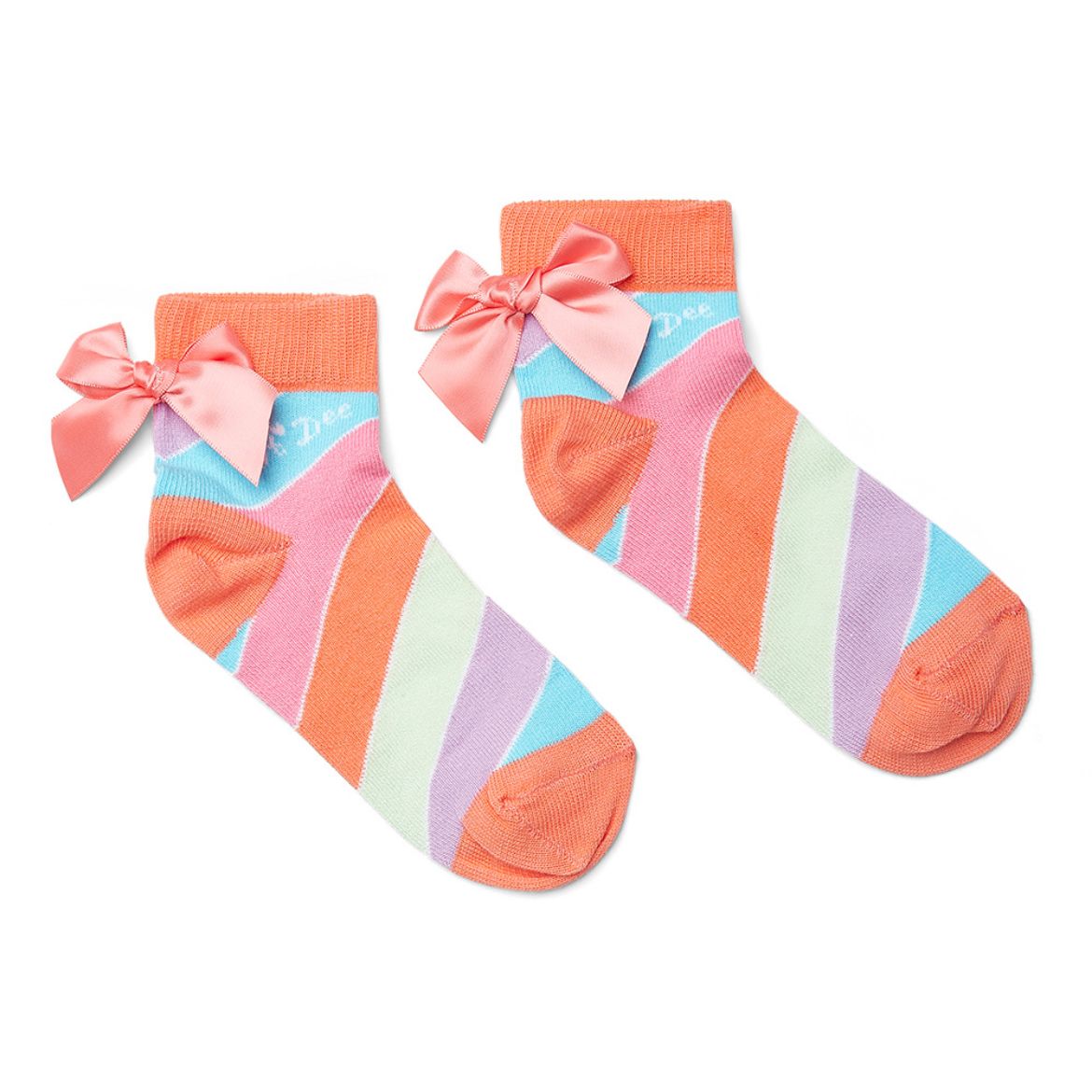 Picture of A Dee Evie Stripe Printed Ankle Socks