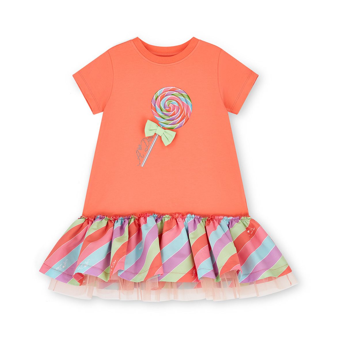 Picture of A Dee Dove Coral Lollipop Dress